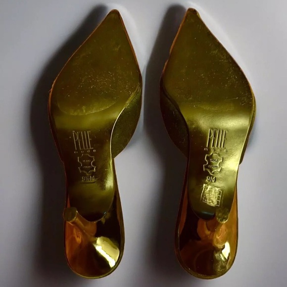 🖤PELLE MODA🖤 SUEDE POINTED SIDE BOW 3.5“ HEELS SLIDE-ON MULE SHOES EUC❣️ - Picture 6 of 12